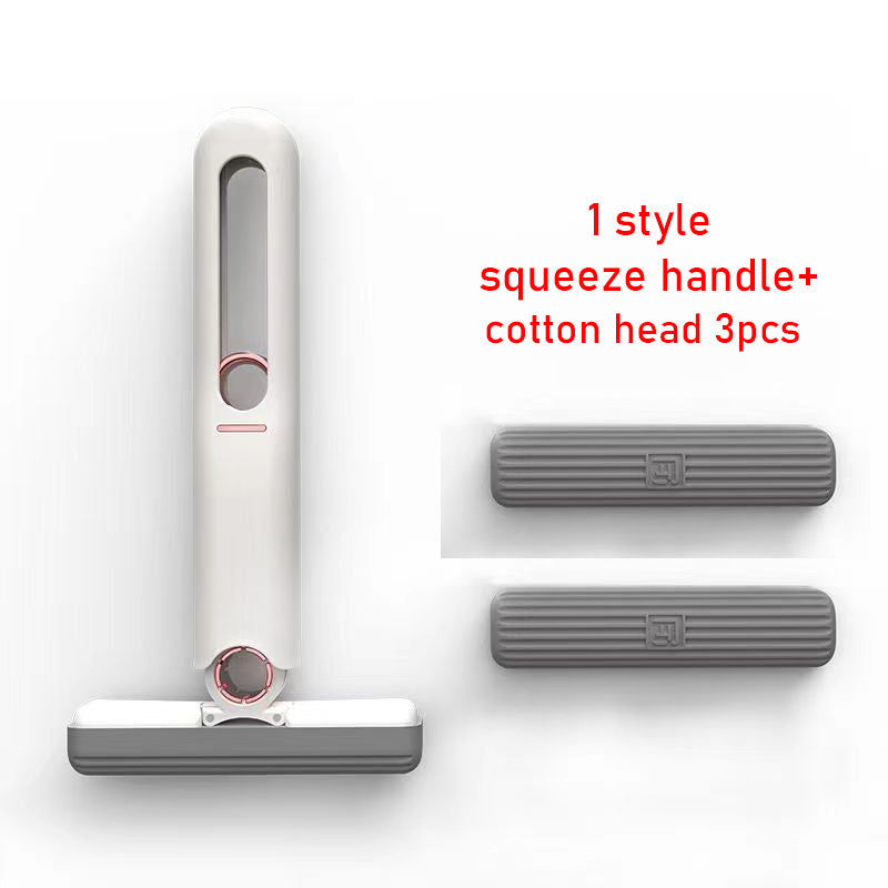 Mini Squeeze Sponge Mop & Replacement Heads