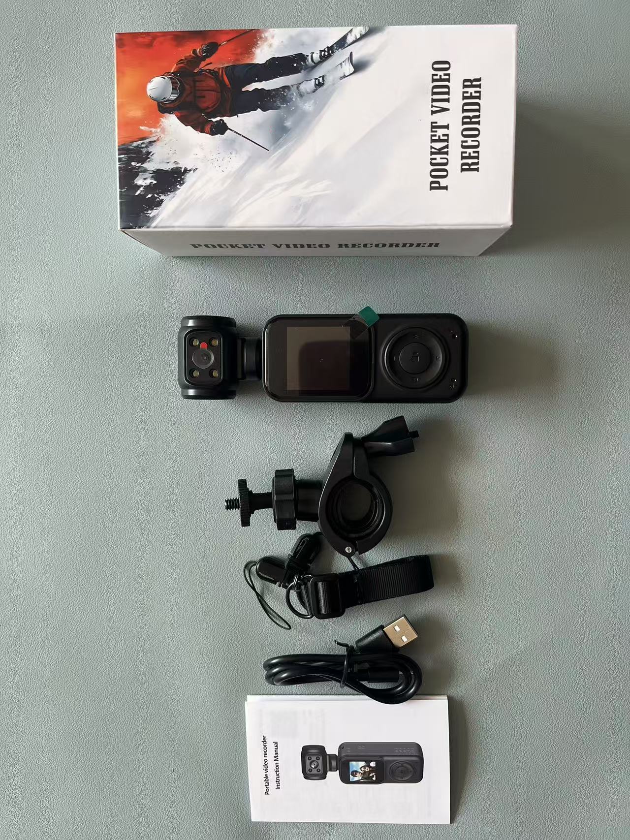 2K Dual-Lens Rotating Sports Camera