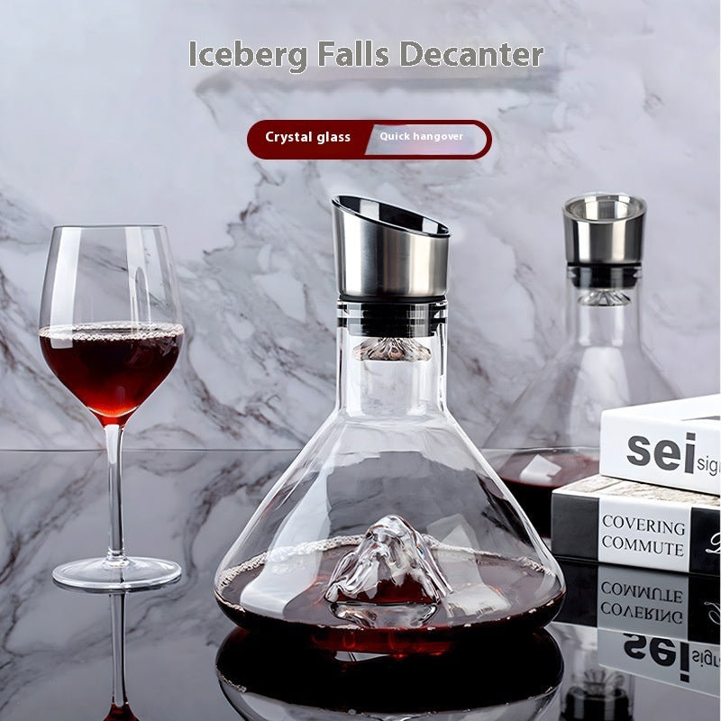 Iceberg-Style Glass Wine Decanter