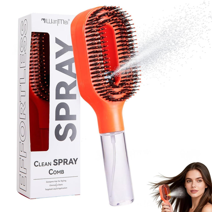 2-in-1 Mist Spray Detangling Hairbrush