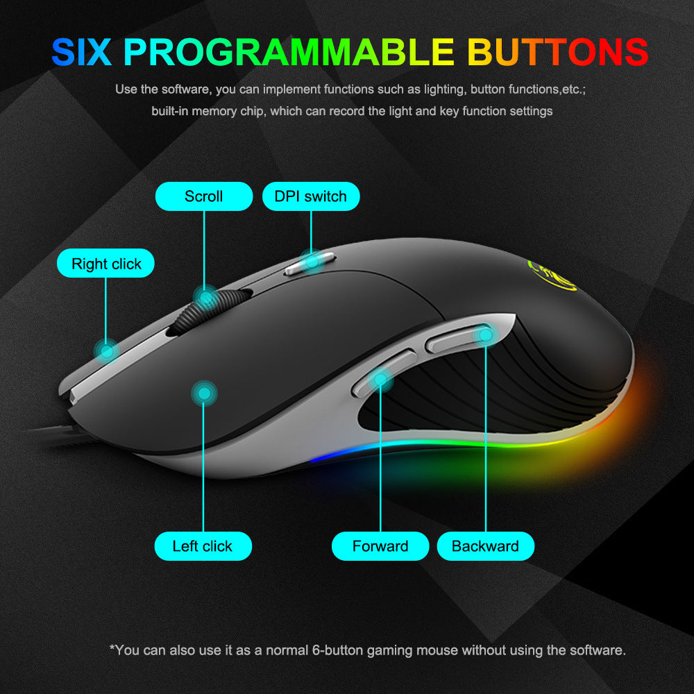Wired RGB Gaming Mouse, 6400 DPI — product image 2 of 5
