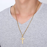 Stainless-Steel Cross Pendant Necklace
