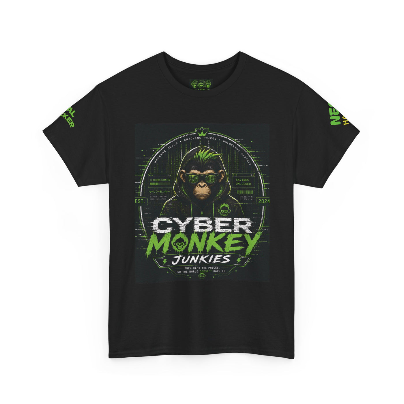 Cyber Monkey Junkies Graphic T-Shirt — product image 3