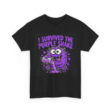 I Survived the Purple Shake - Funny Blob Monster Graphic Tee