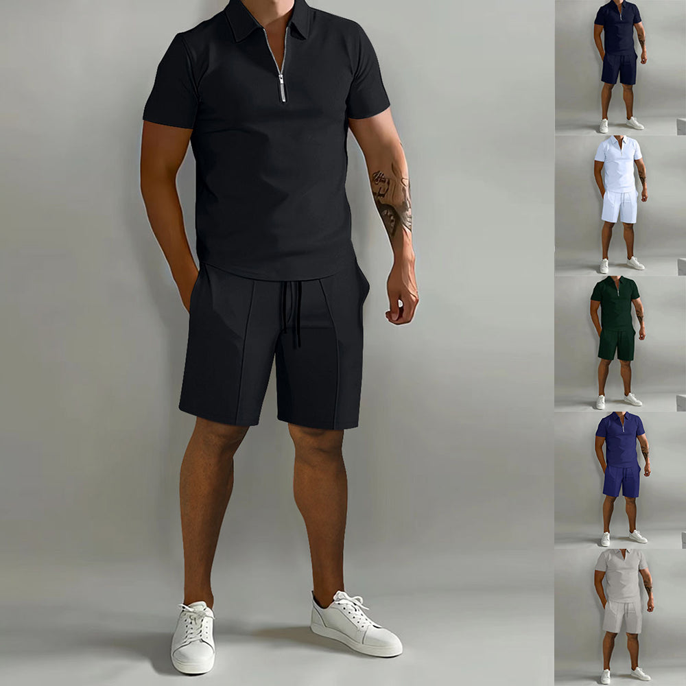 Men's Summer Polo Shirt & Shorts Set