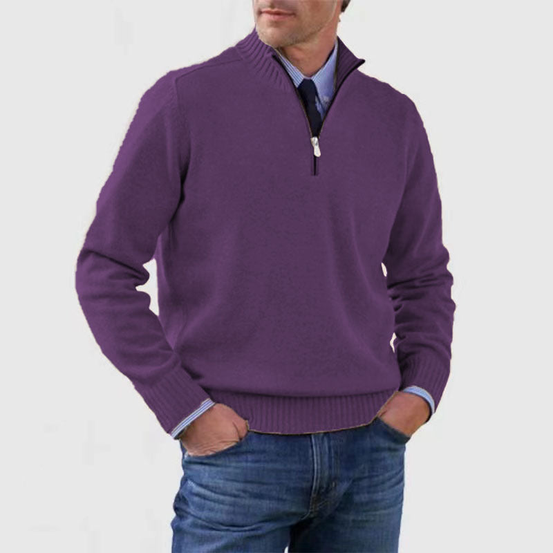 Men’s Quarter-Zip Knit Sweater