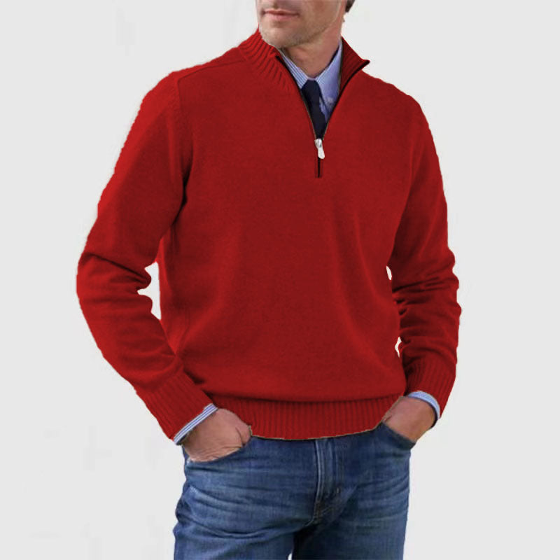 Men’s Quarter-Zip Knit Sweater