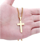 Stainless-Steel Cross Pendant Necklace