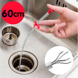 Flexible drain hair and clog cleaning tool