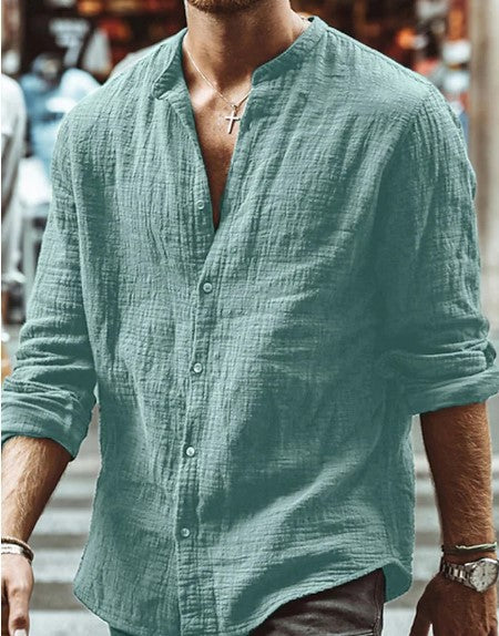 Men’s Casual Long-Sleeve Button Shirt
