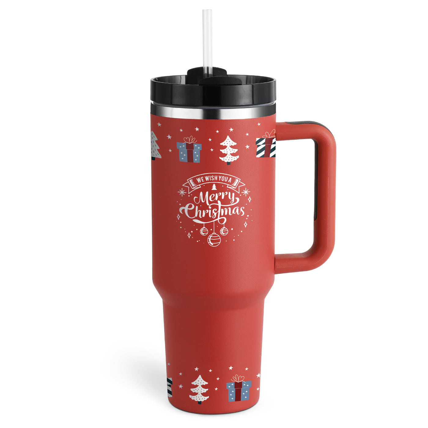40 oz Insulated Tumbler with Handle & Straw — product image 9 of 25