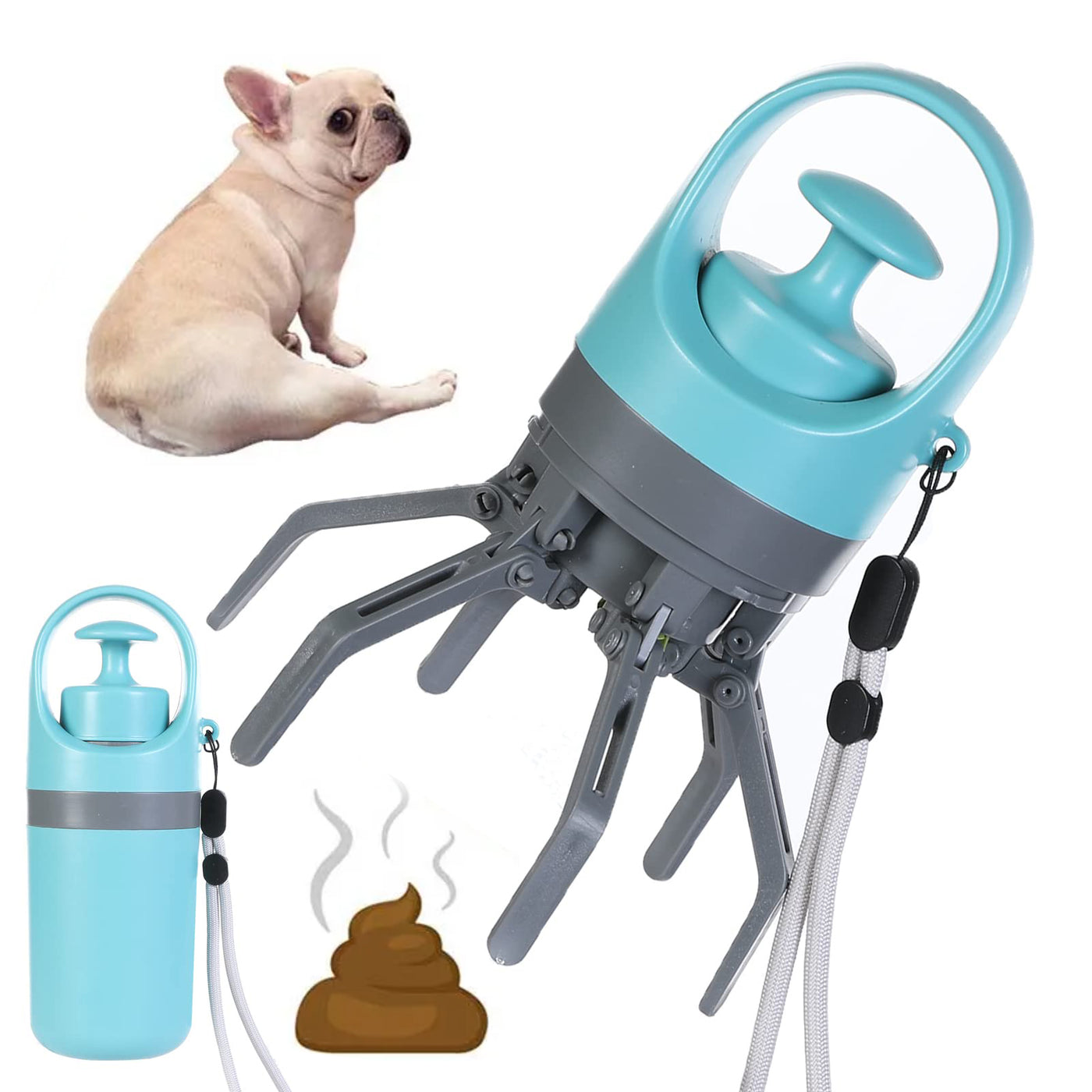 Portable pet waste scooper with bag accessories