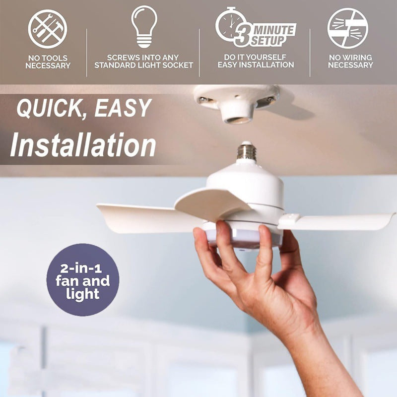 Socket ceiling fan light with remote control