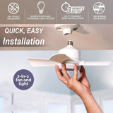 Socket ceiling fan light with remote control