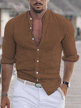 Men’s Casual Long-Sleeve Button Shirt