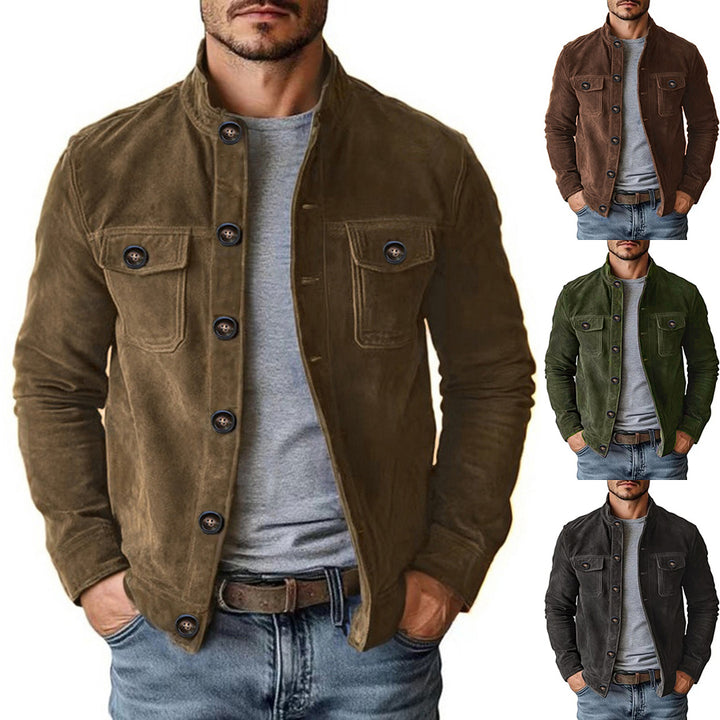 Men’s Faux-Suede Slim-Fit Jacket