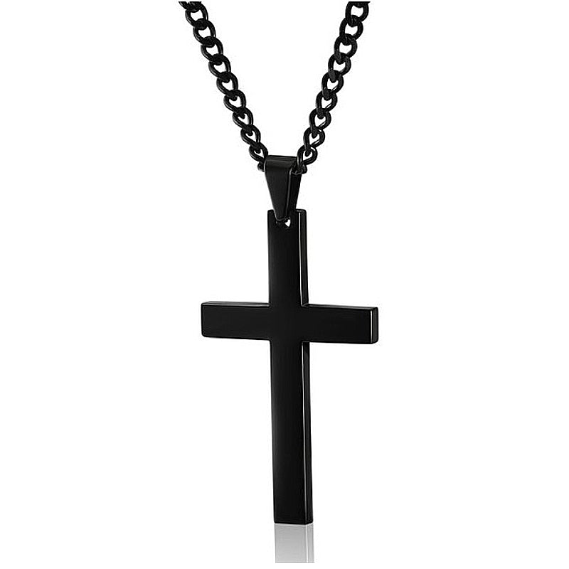 Stainless-Steel Cross Pendant Necklace