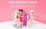 40 oz Insulated Tumbler with Handle & Straw — product image 5 of 25