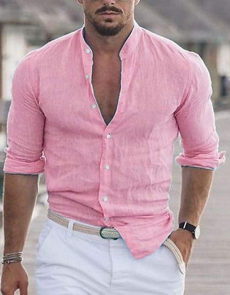 Men’s Casual Long-Sleeve Button Shirt