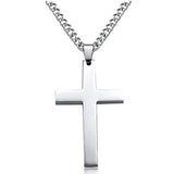 Stainless-Steel Cross Pendant Necklace