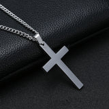 Stainless-Steel Cross Pendant Necklace