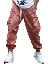 Men’s Multi-Pocket Drawstring Cargo Pants