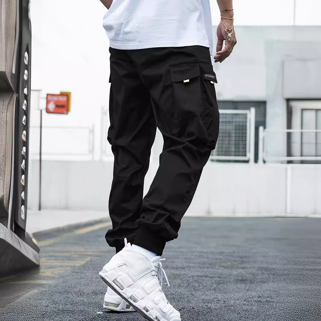 Men’s Multi-Pocket Drawstring Cargo Pants