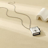 Cross & Bible Pendant Necklace