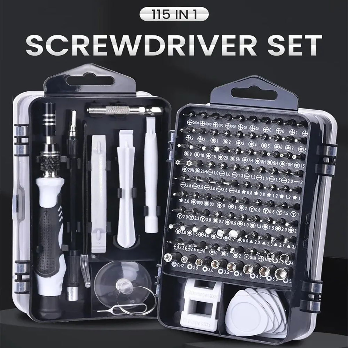 115/122-in-1 Precision Screwdriver Tool Kit