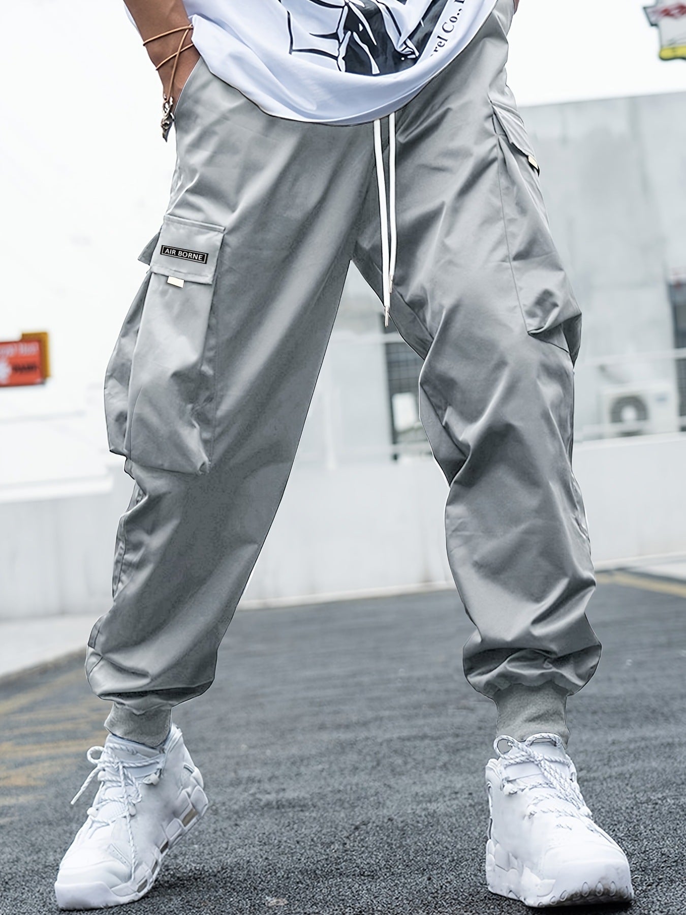 Men’s Multi-Pocket Drawstring Cargo Pants