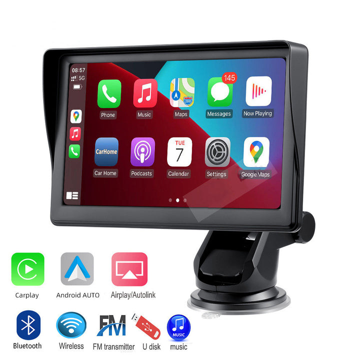 7-inch CarPlay display with rear camera accessory options