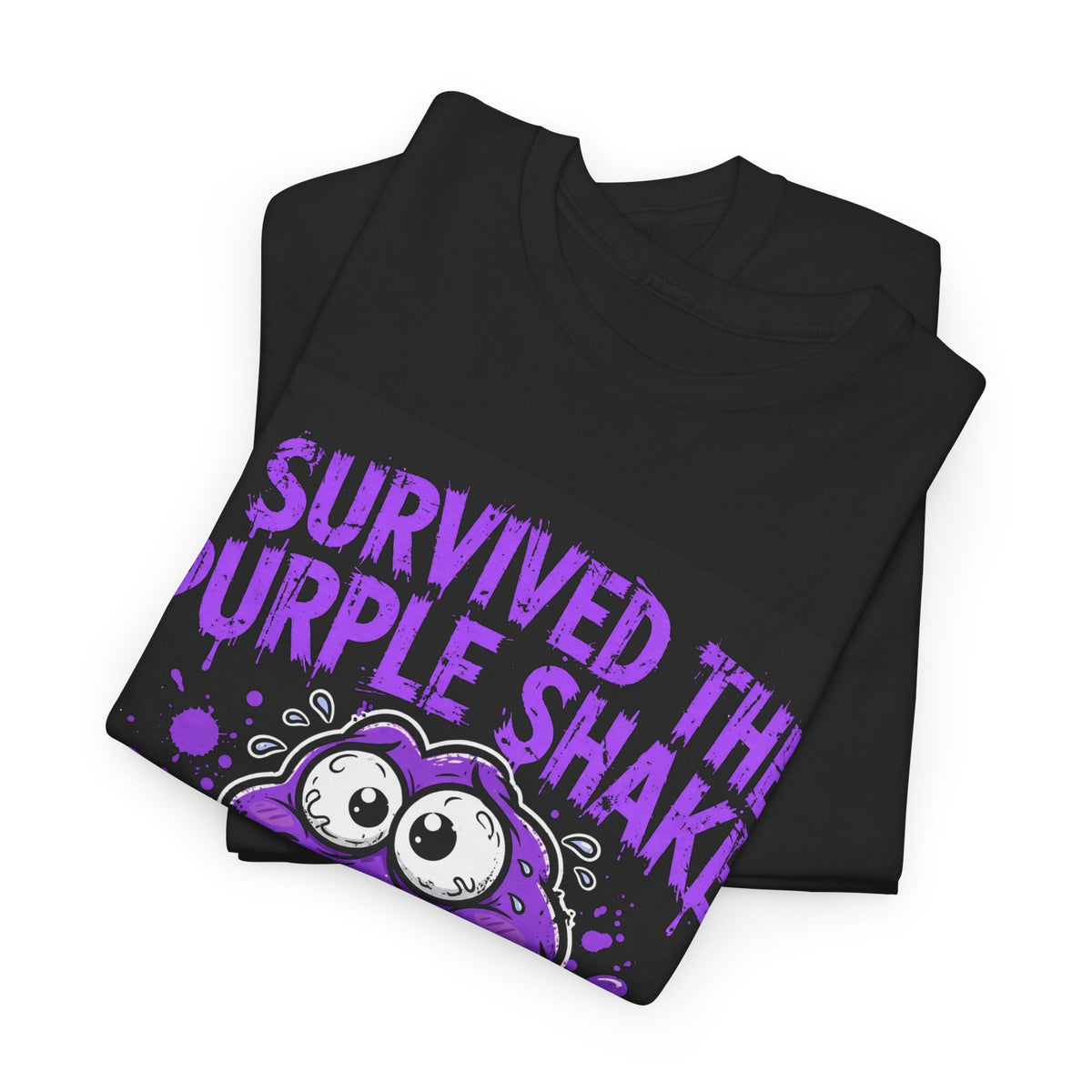 I Survived the Purple Shake - Funny Blob Monster Graphic Tee