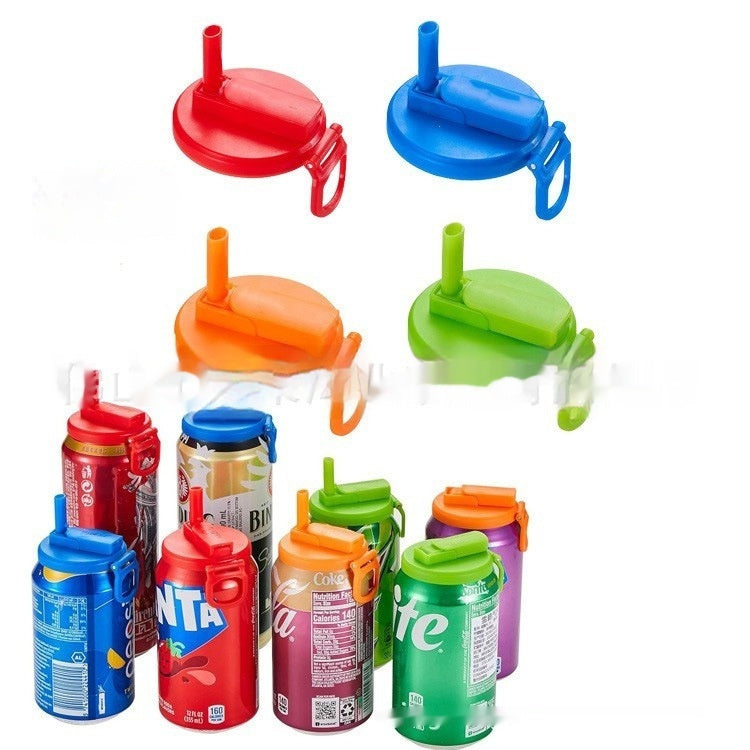 Reusable Soda Can Lid with Straw