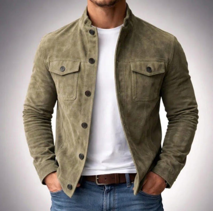Men’s Faux-Suede Slim-Fit Jacket — product image 2 of 9