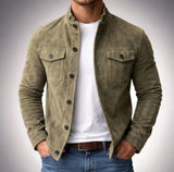 Men’s Faux-Suede Slim-Fit Jacket — product image 2 of 9