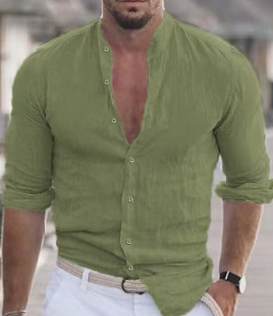Men’s Casual Long-Sleeve Button Shirt