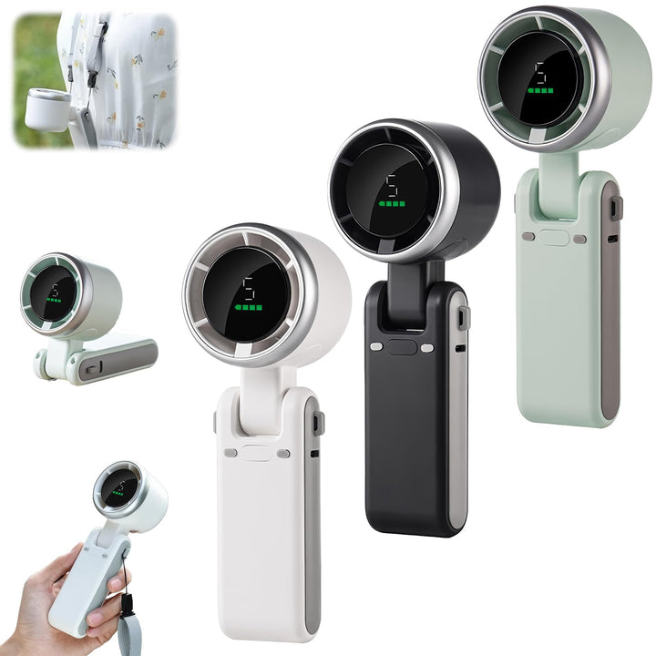 Folding USB-C handheld and desktop fan