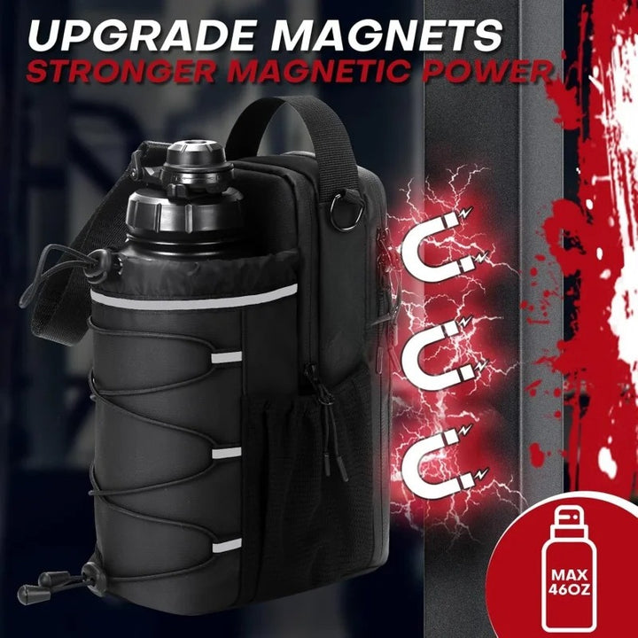 Magnetic water bottle crossbody bag