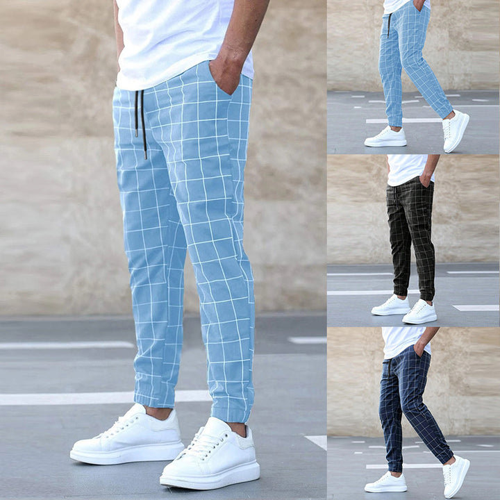 Men's casual drawstring trousers