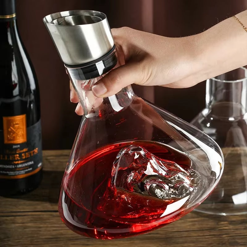 Iceberg-Style Glass Wine Decanter