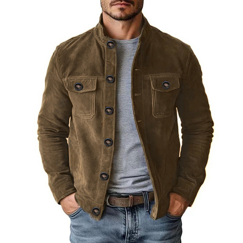 Men’s Faux-Suede Slim-Fit Jacket — product image 6 of 9