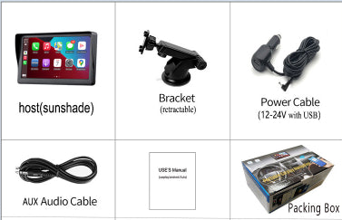 7-Inch Wireless CarPlay Display & Rear Camera Options — product image 5 of 9