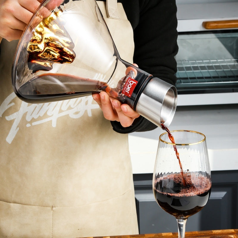 Iceberg-Style Glass Wine Decanter