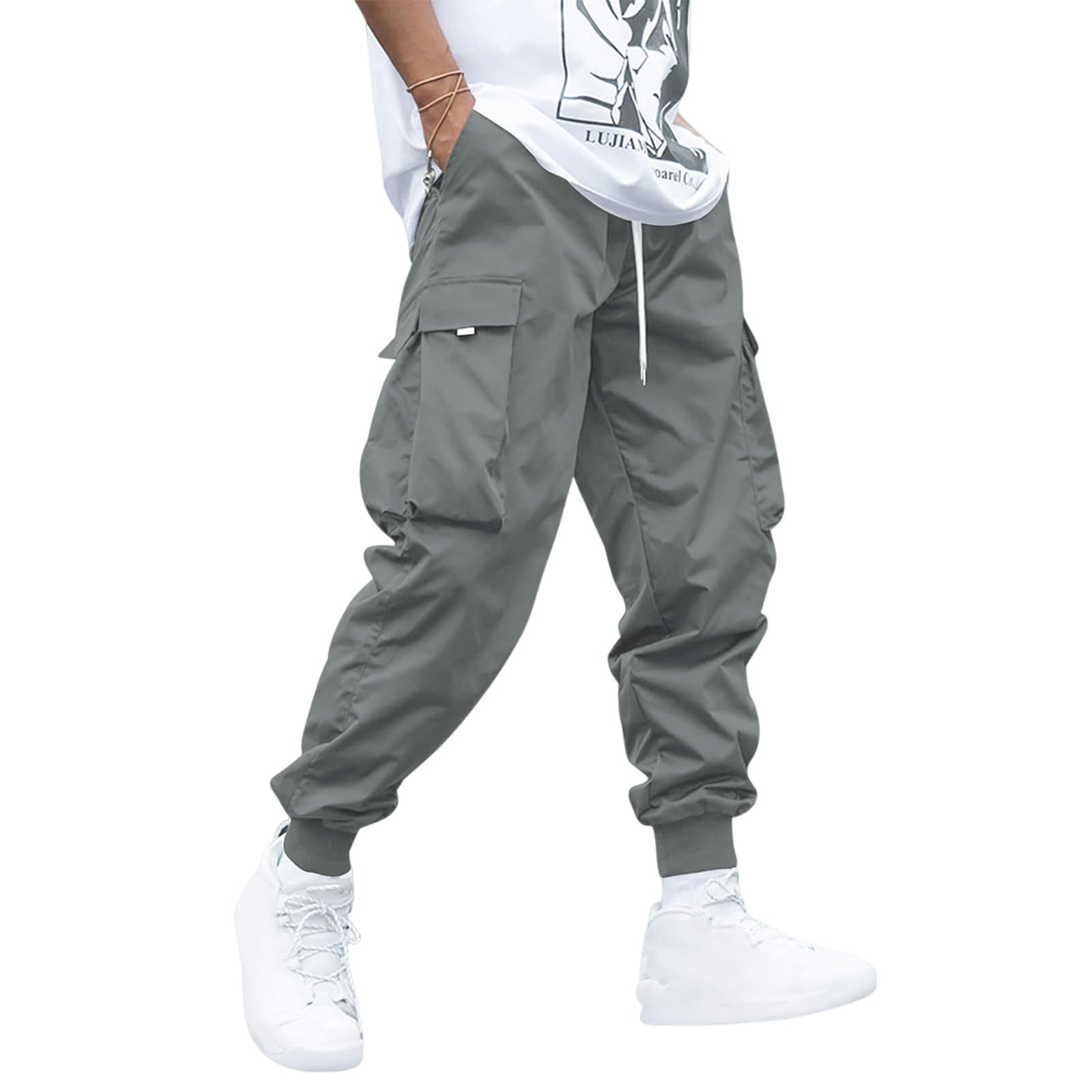 Men’s Multi-Pocket Drawstring Cargo Pants