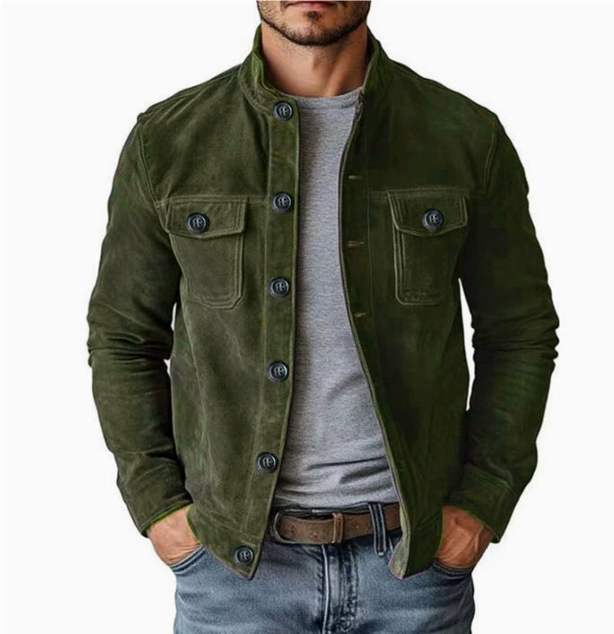 Men’s Faux-Suede Slim-Fit Jacket — product image 7 of 9