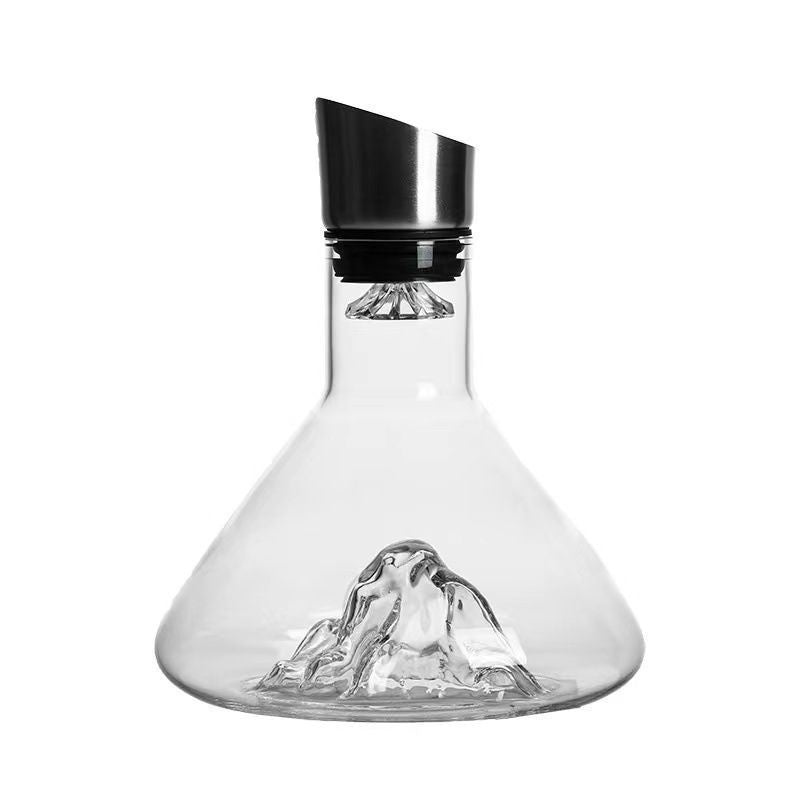 Iceberg-Style Glass Wine Decanter