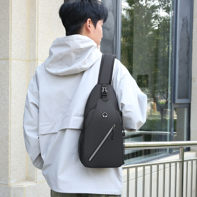 Men’s Oxford-Cloth Crossbody Shoulder Bag
