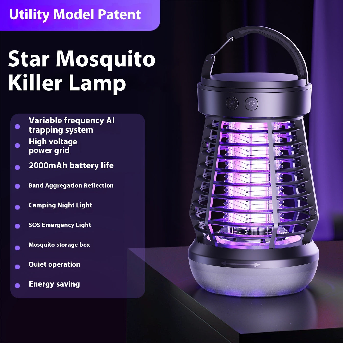 Rechargeable Mosquito Trap Lamp & Night Light