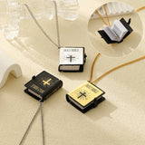 Cross & Bible Pendant Necklace