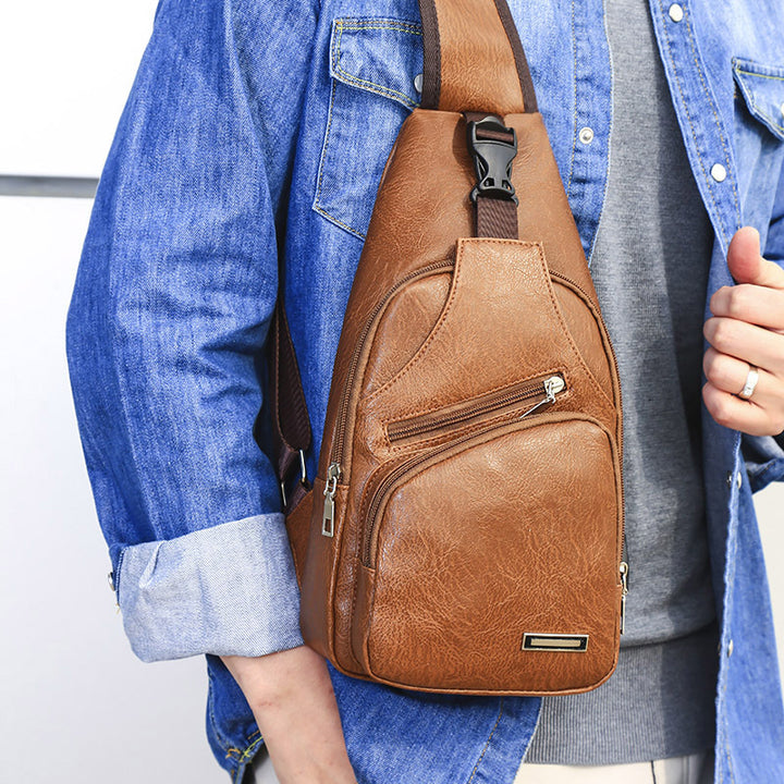 USB Charging Crossbody Chest Bag